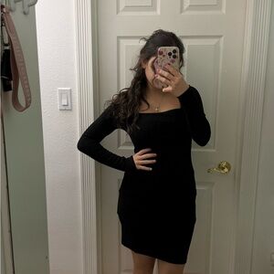 H&M Black Long Sleeve Dress